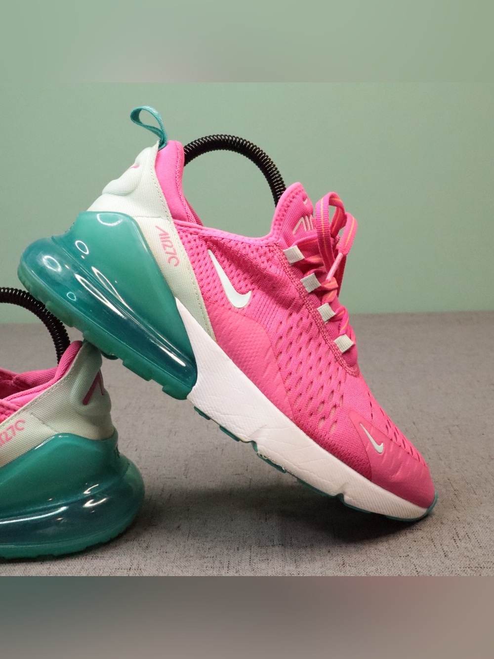 Nike Air Max 270 GS Cabana Tint Teal Shoes Size 6 (24 Cm) Youth CJ9979-300